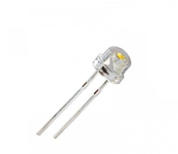 Світлодіод 4.8мм 3В білий 4813UWC 1600мкд 120° прозора лінза