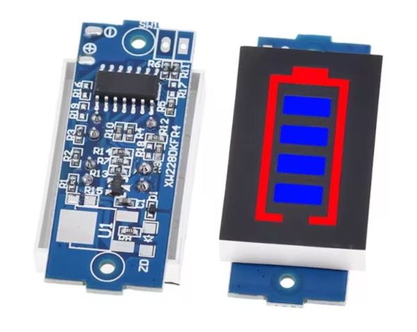 Індикатор рівня заряду батареї 4S 18650 Li-ion 16,8В синій