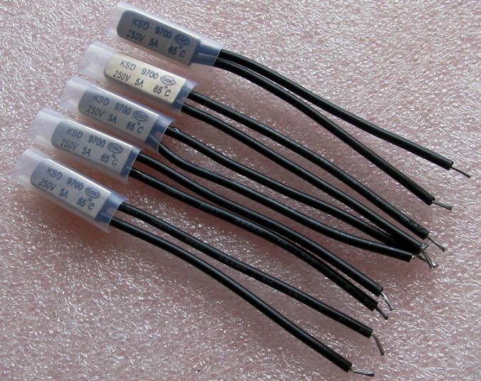 KSD9700 5A 250В 65°C термоcтат нормально замкнутый
