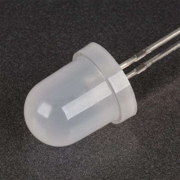 Світлодіод 8мм 3В 7 комбінацій кольорів миготливий плавний (цикл 30сек) 8003RGВW-В матова лінза