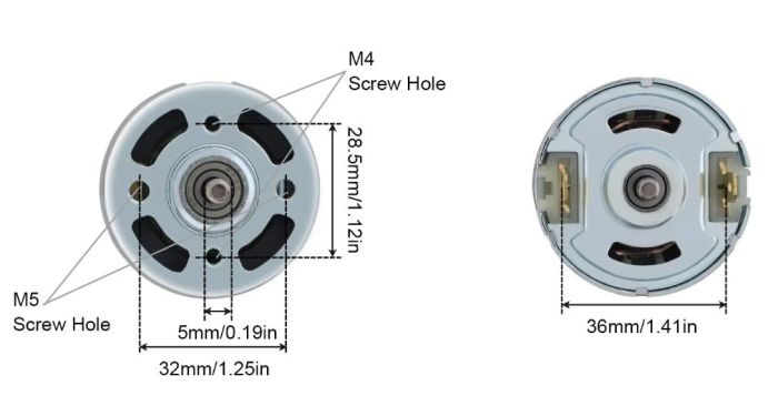 Двигун 895 DC 12В 6000 об/хв