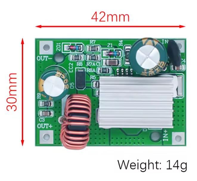 Знижувальний DC-DC перетворювач DC30-90V 24V 2A