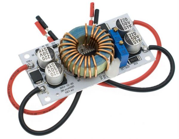 Підвищуючий перетворювач 250W 10A з регулюванням струму та напруги Uin 8,5-48V, Uout 10-50V