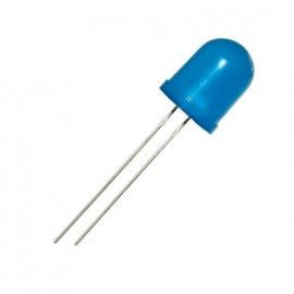 Світлодіод 10мм 3В синій 40мкд 60° дифузна лінза