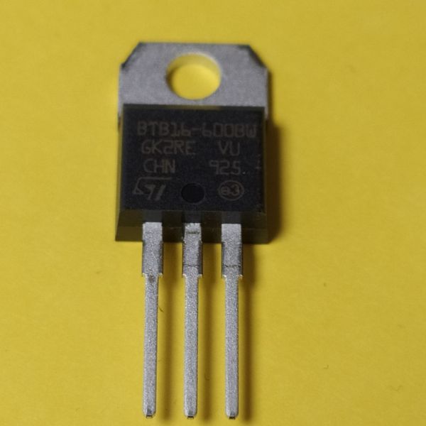 BTB16-600BWRG, симистор 16А 600В, 50мА TO-220AB