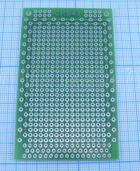 Макетна плата одностороння CRS43 50ммX84мм крок 2,5