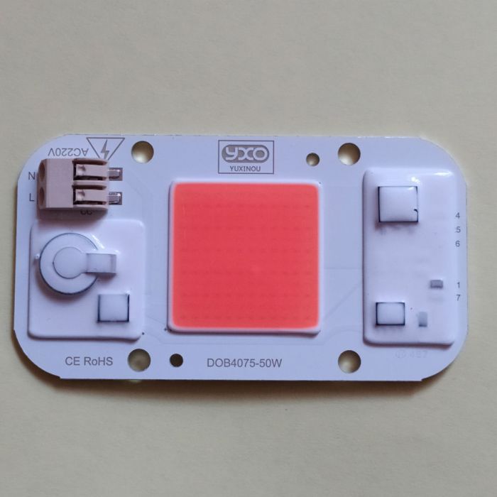 СВІТОДІОД ДЛЯ РОСЛИН 380NM-840NM LED 50W 220V ІЗ ЗАХИСТОМ