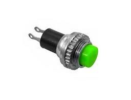 DS-314 0.5A 250V (ON)-OF зелена кнопка без фіксації
