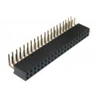 DS1024-2x40R (PBD-2x40R) крок 2.54мм dip мама роз'єм штирьовий кутовий CONNFLY