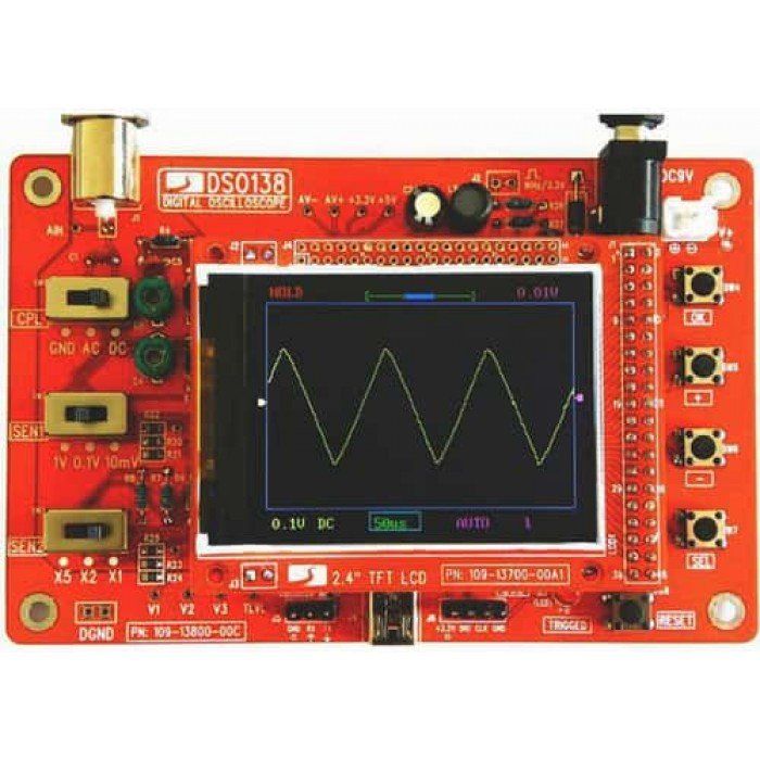 Цифровий осцилограф DSO138 з 2,4-дюйма TFT дисплеєм
