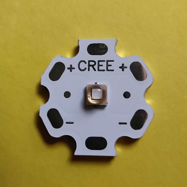 Ультрафіолетовий світлодіод GREE 3 Вт 380-385nm 120 градусів, LG3535, 20мм плата star