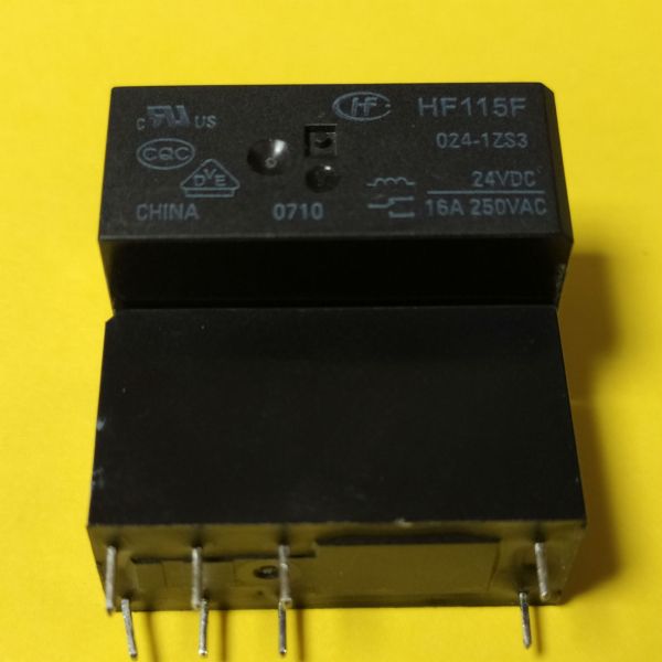 Реле HF115F/024-1ZS3, 24VDC 16A 250VAC