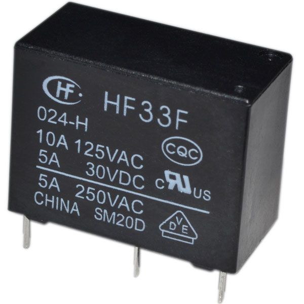 HF33F 24VDC 5А конт.1C реле Hongfa