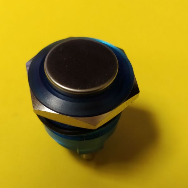КНОПКА ВОЛОГОЗАХИСНА JT19A-B10J,3А IP67 IK08,OFF-(ON),2PIN,СИНЯ