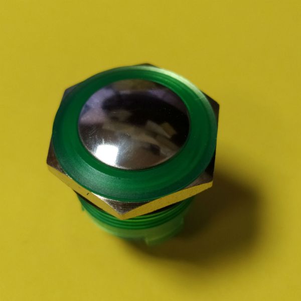 КНОПКА ВОЛОГОЗАХИСНА JT19A-G10J, 3А IP67 IK08, OFF-(ON), 2PIN, ЗЕЛЕНА