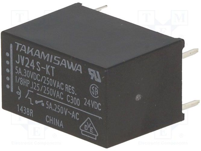 JV24S-KT 24VDC 5A/250VAC (TAKAMISAWA)