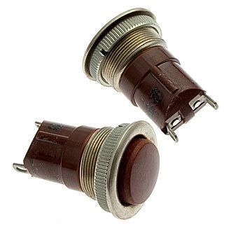 К2-2 2pin червона кнопка без фіксації ON–(OFF) М20