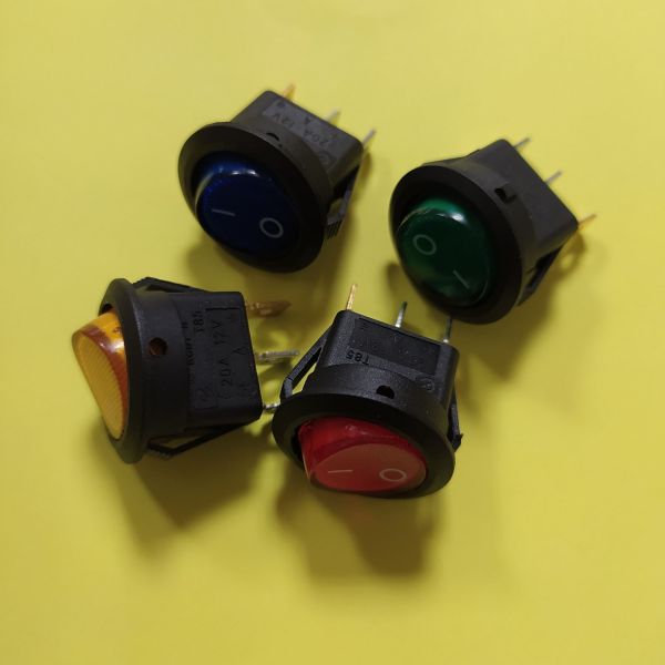 Перемикач клавішний KCD1-101N-8, 20А, 12В