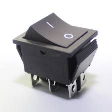 KCD2-212(KCD4) 6pin, 15A,250V, (ON)-ON чорний перемикач Daier, поворотний, без фіксації