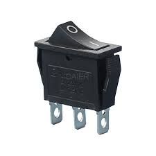 KCD3-102(RS-102-1) 3pin 15A,250V ON-ON чорний корпус, клавіша чорна, перемикач Daier