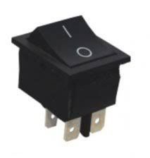 KCD4-201 (RS-201), (KCD2-201) 4pin, 15A, 250V, ON-OFF черный корпус,черная клавиша; переключатель Daier