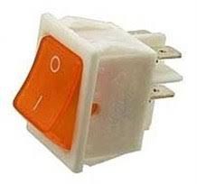 KCD4-202N(IRS-202),(KCD2-202N) 6pin,15A,250V, ON-ON; белый корпус; синяя,желтая,зеленая клавиша с подсветкой; переключатель Daier