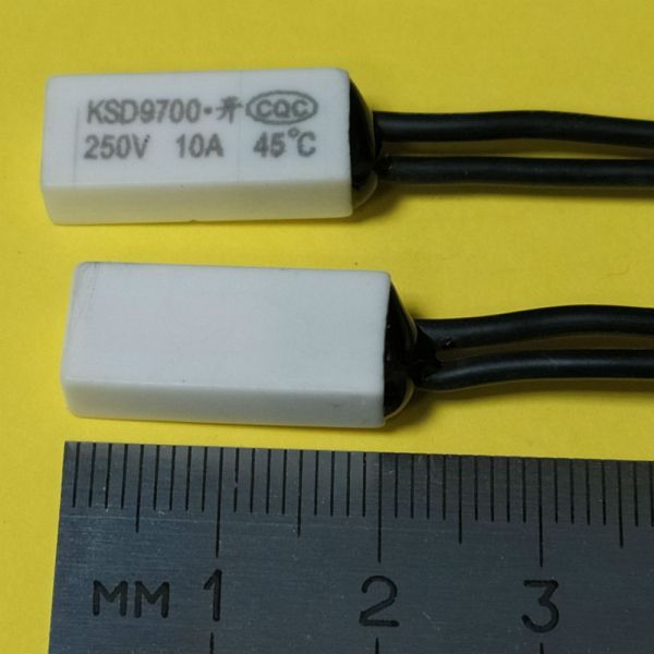 Термостат KSD9700 45 ° C 10A 250В NO нормально відкритий кераміка