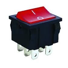 MK-16-21(MIRS-202), 6pin , 10A,250V, ON-ON, корпус черный ; клавиша жёлтая,зелёная,синяя; переключатель Daier