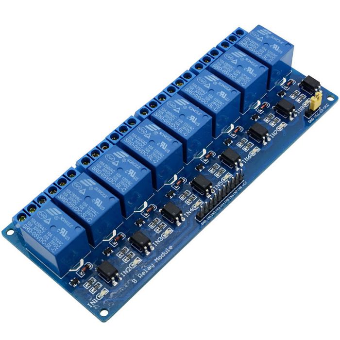 МОДУЛЬ 8 РЕЛЕ 5V З ОПТОРАВ'ЯЗКОМ ДЛЯ ARDUINO