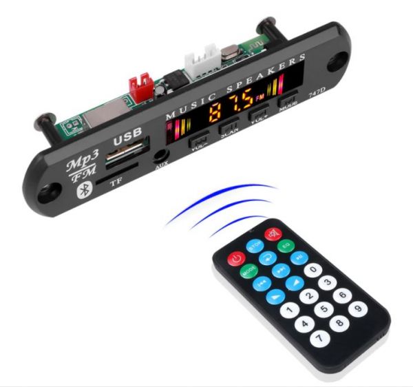 MP3 плеєр, Bluetooth, FM, USB, microSD, модуль 9-12В