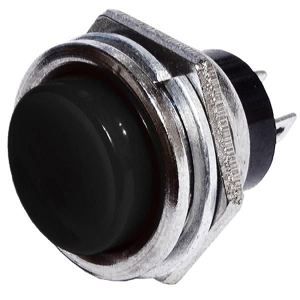 Кнопка PBS-26B без фіксації OFF-(ON) чорна