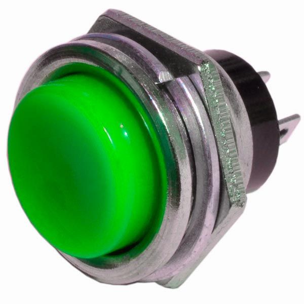 Кнопка PBS-26B без фіксації OFF-(ON) зелена
