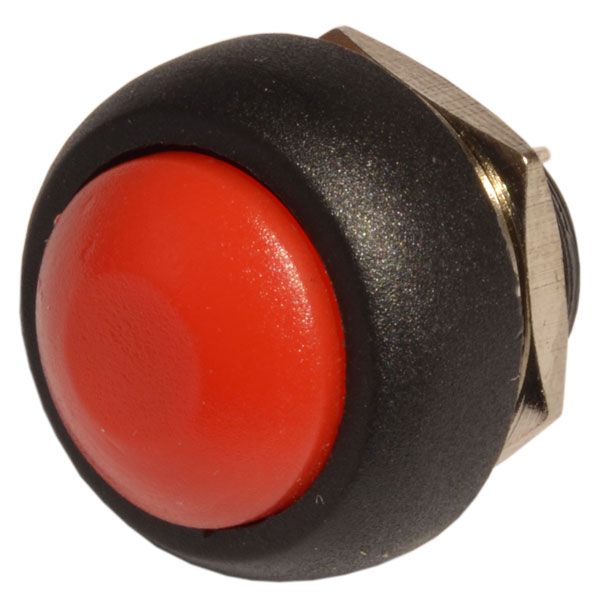 Кнопка PBS-33B без фіксації OFF-(ON) червона