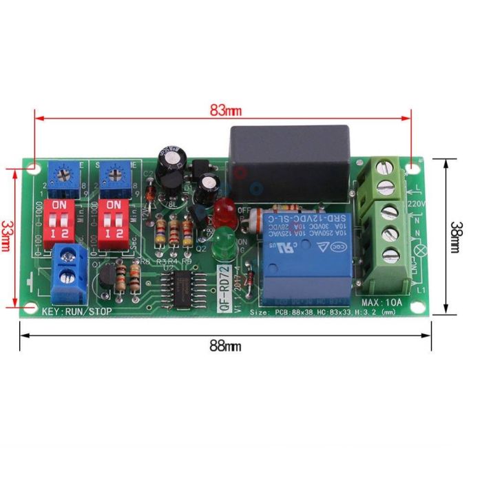 Реле часу, циклічний таймер з функцією start/stop