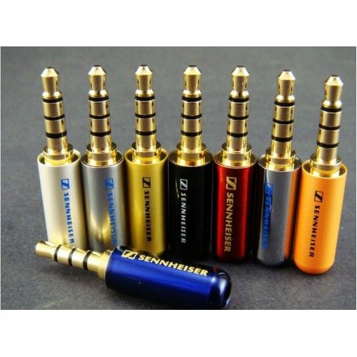 ШТЕКЕР 3,5ММ СТЕРЕО, SENNHEISER, МЕТАЛ. КОРПУС, БІЛИЙ