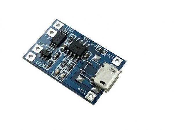 Контролер заряду для літієвих батарей 5В 1А на мікросхемі TP4056 із функцією захисту