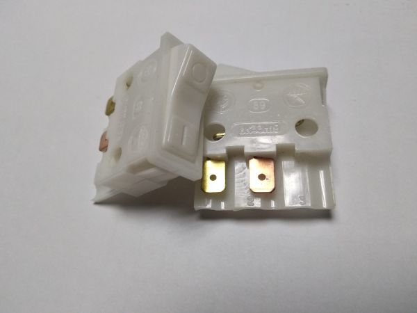 Вимикач ВК-33 6,3A 250V БІЛИЙ без підсвічування, ON-OF