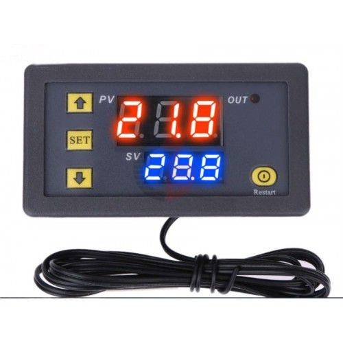 ТЕРМОРЕГУЛЯТОР ТЕМПЕРАТУРИ ЦИФРОВИЙ W3230 DC 12В -50 + 110 ГРАДУСІВ