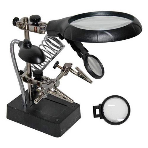 Тримач третя рука ZD-126-3 для пайки з LED підсвіткою (MG16129-С)