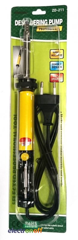 Олововідсмоктувач з паяльником ZD211 (40Вт)