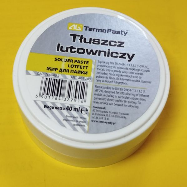 Паяльный жир AG Termopasty, 40 мл AGT-203