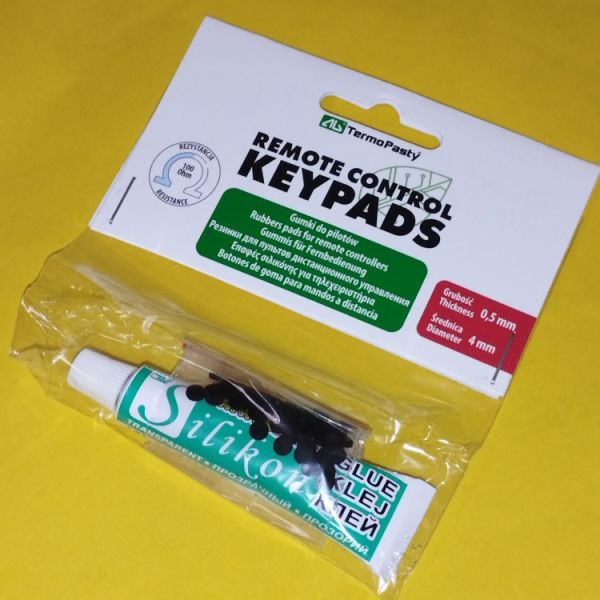 Ремкомплект для ремонту пультів дистанційного керування (набір: клей, струмопровідні прокладки)