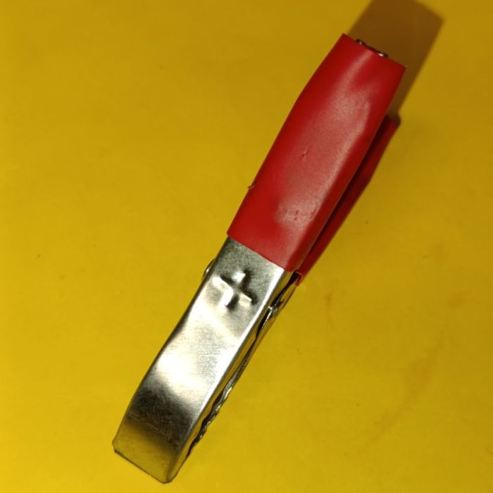 Затискач крокодил акумуляторний 20А червоний