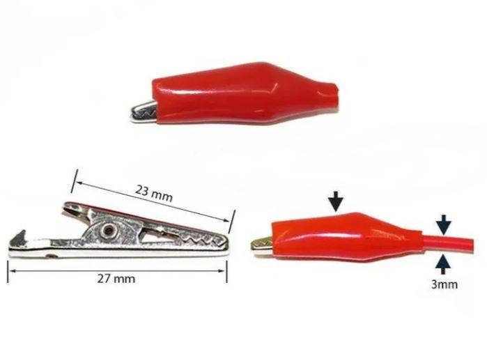 ЗАТИСКАЧ ТИПУ "КРОКОДІЛ" MINI 27,4ММ В ІЗОЛЯЦІЇ ЧЕРВОНИЙ
