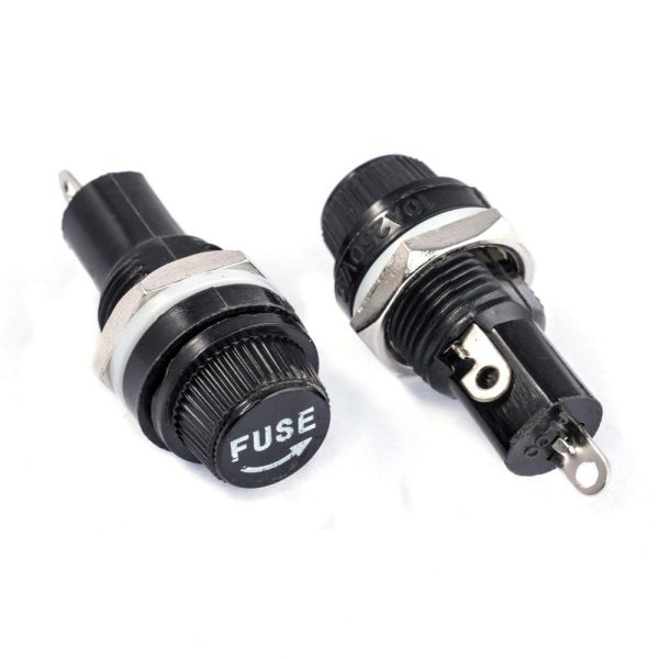 KLS5-254 (5.2x20) 10A,250V аналог ДВП4-2В тримач запобіжника (карболіт)