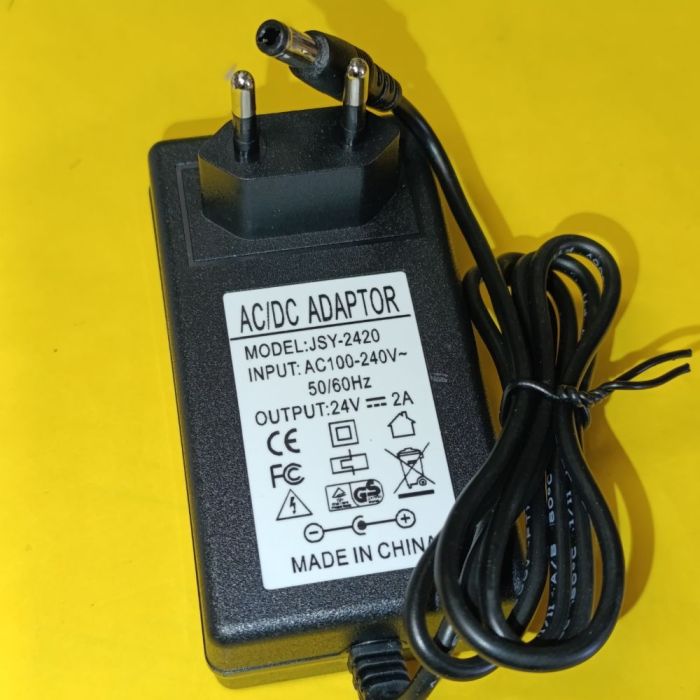 Блок живлення 24В 2А штекер 5.5*2.5мм стабілізований імпульсний