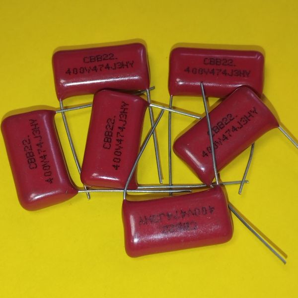 0,47мкф 400в 10% (21*12*6) pitch:20 CBB22 плівковий конденсатор