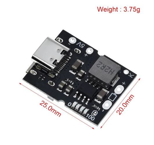 Контролер зарядження-розрядження, плата power bank з USB, Type-C 5В 2А