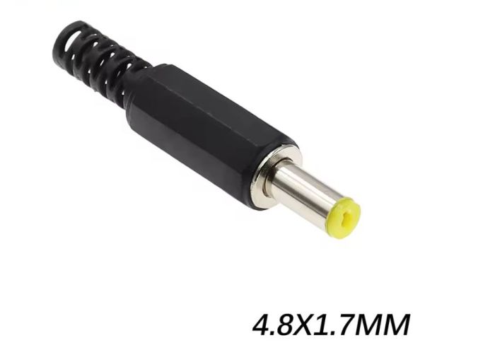 Штекер живлення DC, 4,8\1,7мм, довжина 10мм, корпус пластик