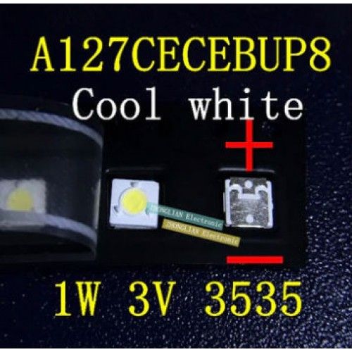 СВІТЛОДІОД ДЛЯ ПІДСВІТЛЕННЯ LCD TV 3535 3V 1W 23-24CD LUMENS A127CECEBUP8